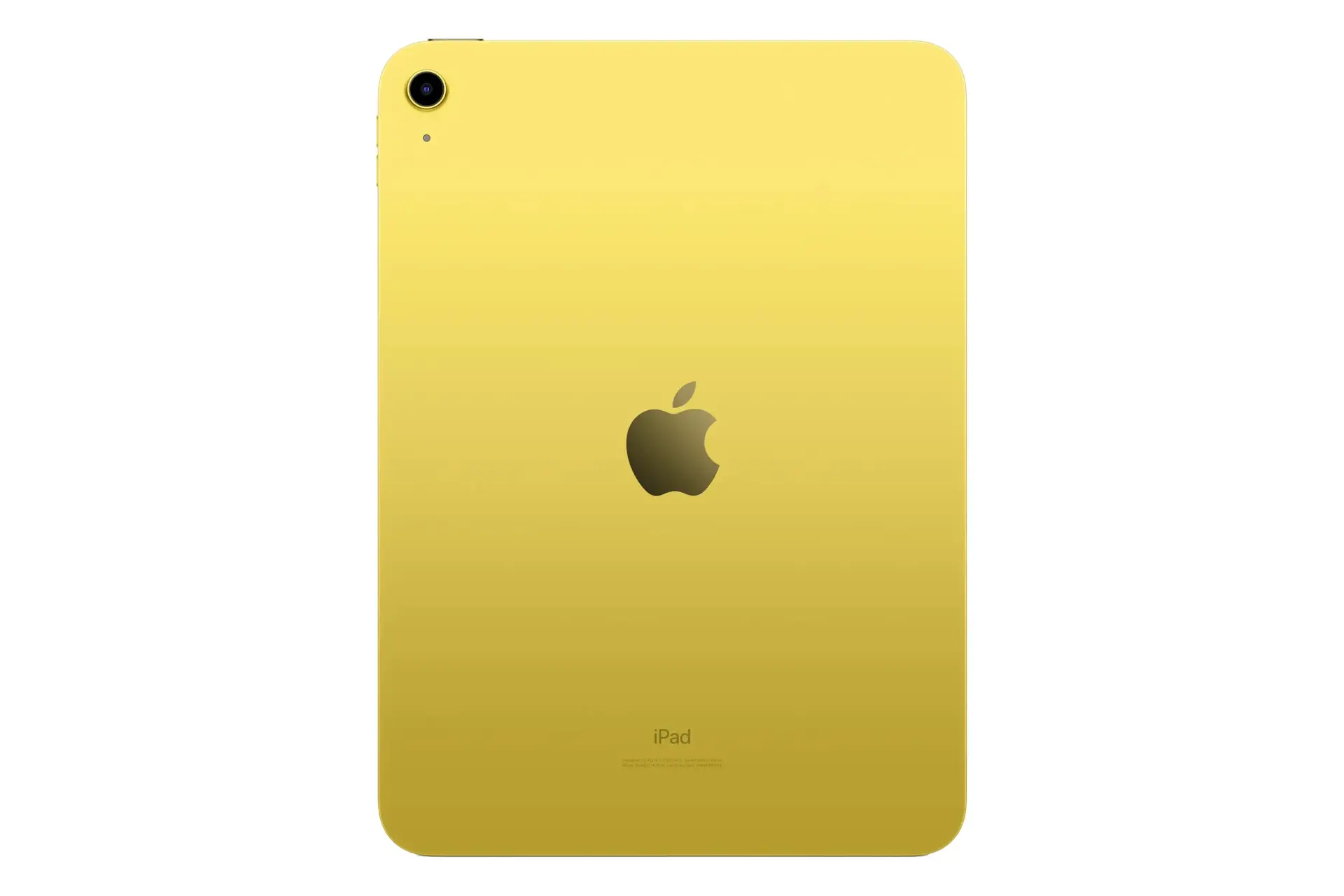 نمای پنل پشت تبلت آیپد 10.9 اپل نسخه 2022 / Apple iPad 10.9 2022 با نمایش دوربین و لوگو رنگ زرد