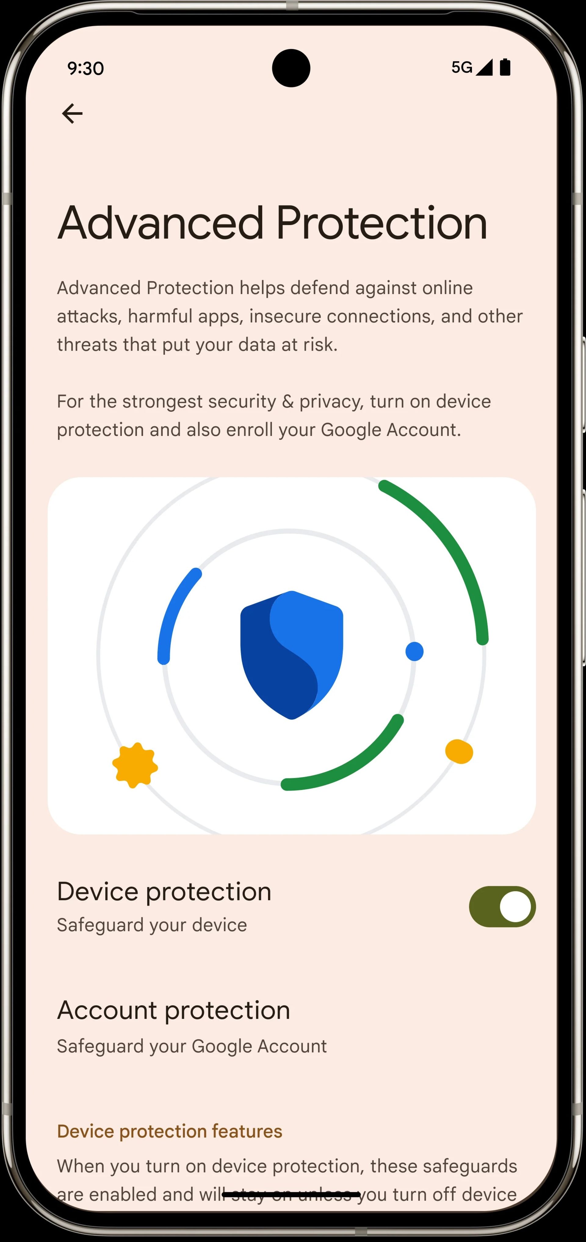 قابلیت Advanced Protection اندروید ۱۶
