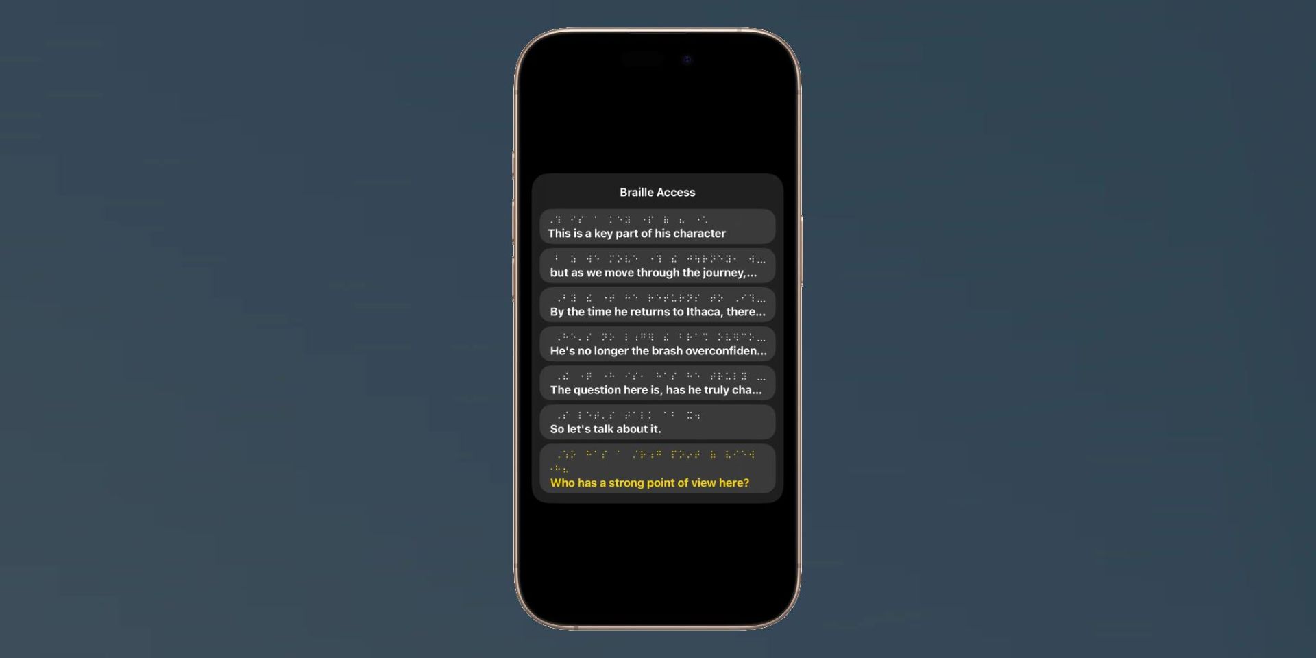 ابزار خط بریل ios