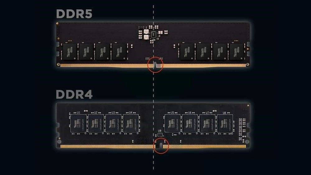 تفاوت ساختاری رم های DDR4 و DDR5