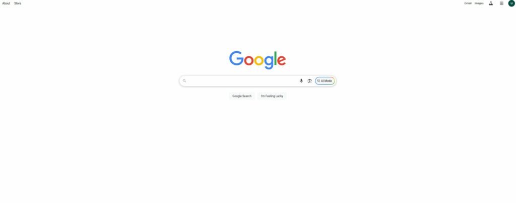 دکمه گوگل AI Mode